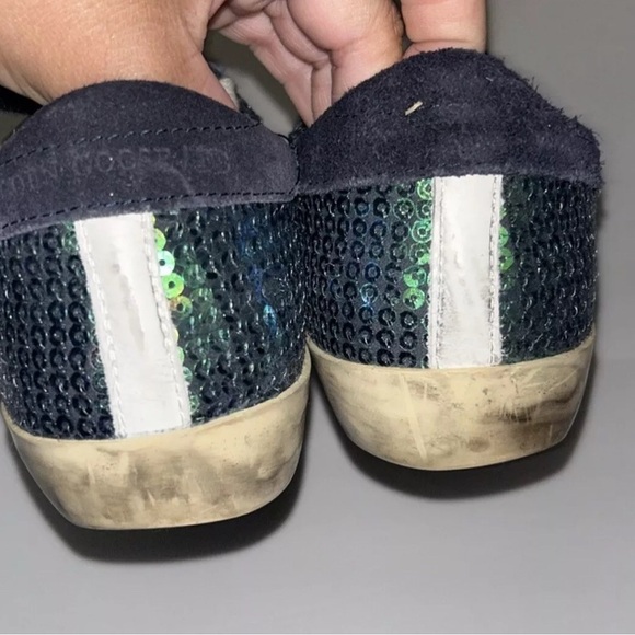 Golden Goose Sequin Sneakers - Green and White - Picture 5 of 8